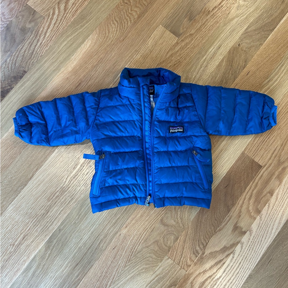 EUC! Patagonia kids blue baby down sweater puffer size 3M.
